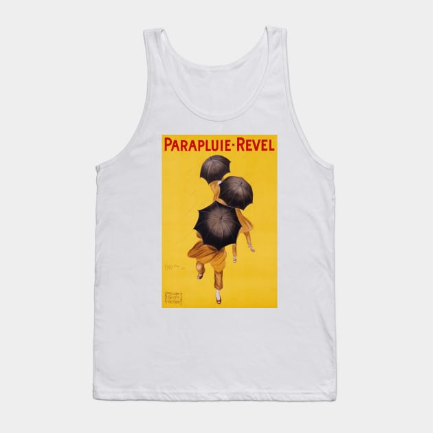 Parapluie - Revel - Vintage French Umbrella Advertising Art Tank Top by Naves